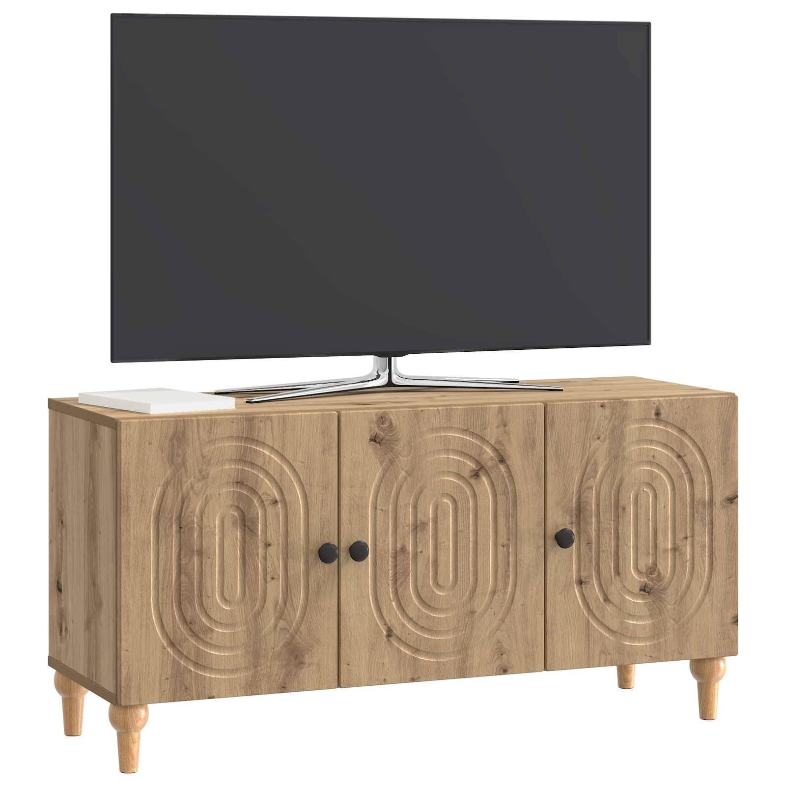 Televizní Skříň 99 X 34,5 X 50 Cm Dub Artisan Kompozitní Dřevo