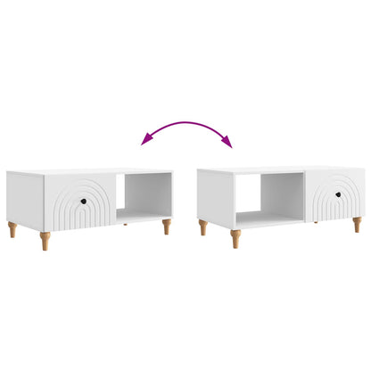 Konferenční Stolek Bílá 90 X 50 X 40 Cm Kompozitní Dřevo