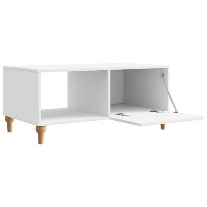 Konferenční Stolek Bílá S Vysokým Leskem 90 X 50 X 40 Cm