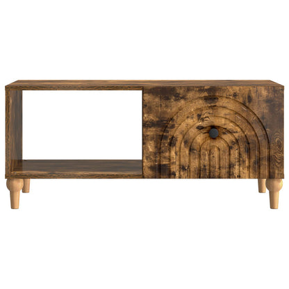 Konferenční Stolek Kouřový Dub 90 X 50 X 40 Cm Kompozitní Dřevo