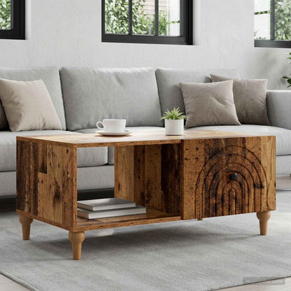 Konferenční Stolek Staré Dřevo 90 X 50 X 40 Cm Kompozitní Dřevo