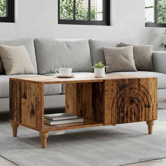 Konferenční Stolek Staré Dřevo 90 X 50 X 40 Cm Kompozitní Dřevo