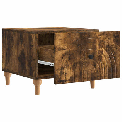 Konferenční Stolek Kouřový Dub 49 X 50 X 40 Cm Kompozitní Dřevo
