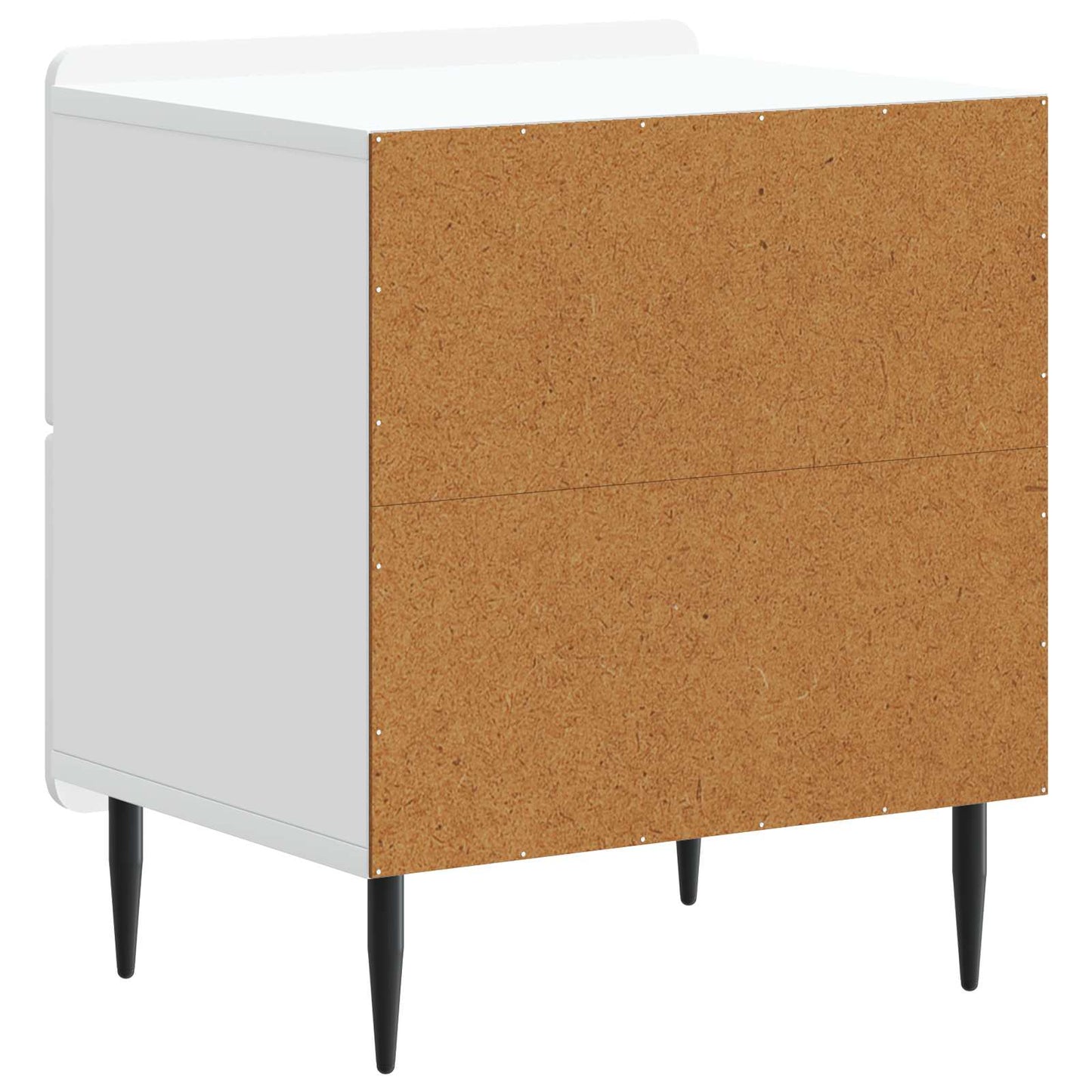 Noční Skříňka 2 Pcs Bílá 43 X 34,5 X 49,5 Cm Kompozitní Dřevo