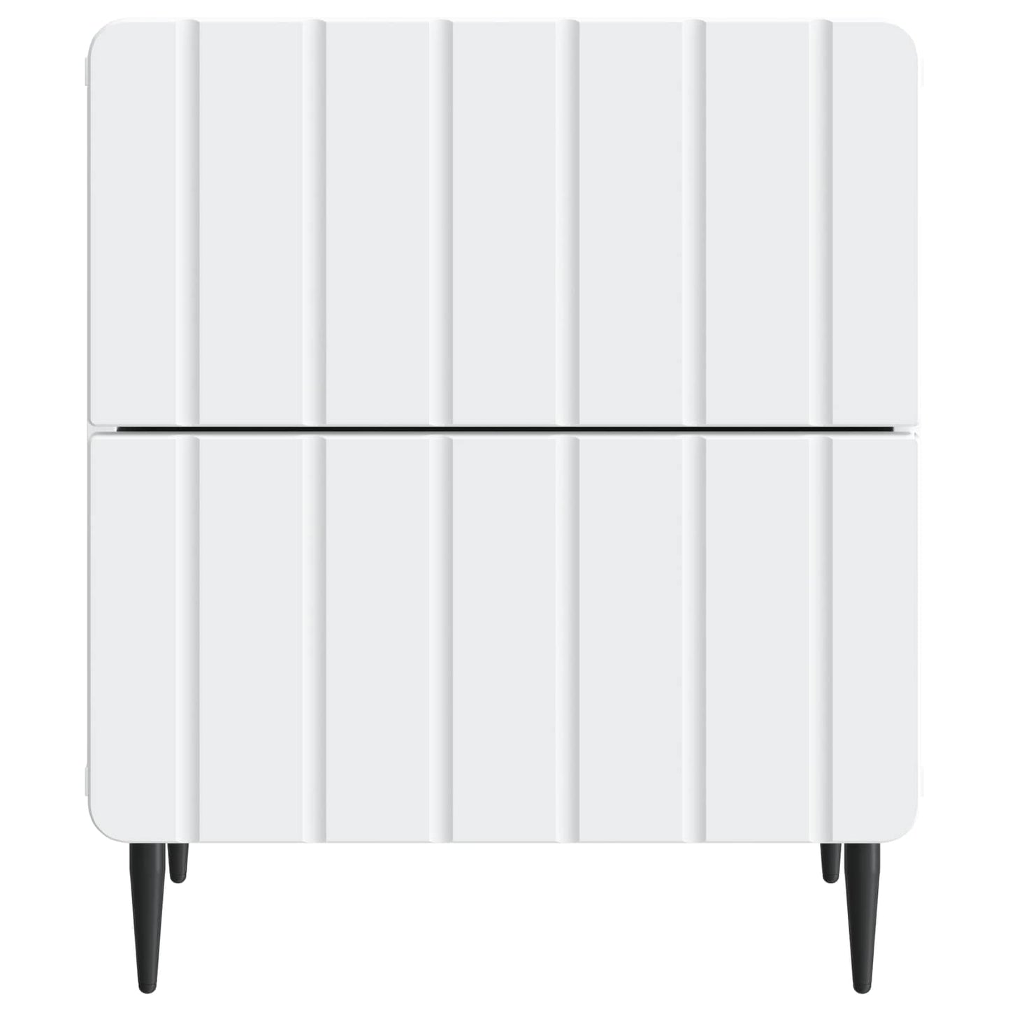 Noční Skříňka 2 Pcs Bílá 43 X 34,5 X 49,5 Cm Kompozitní Dřevo