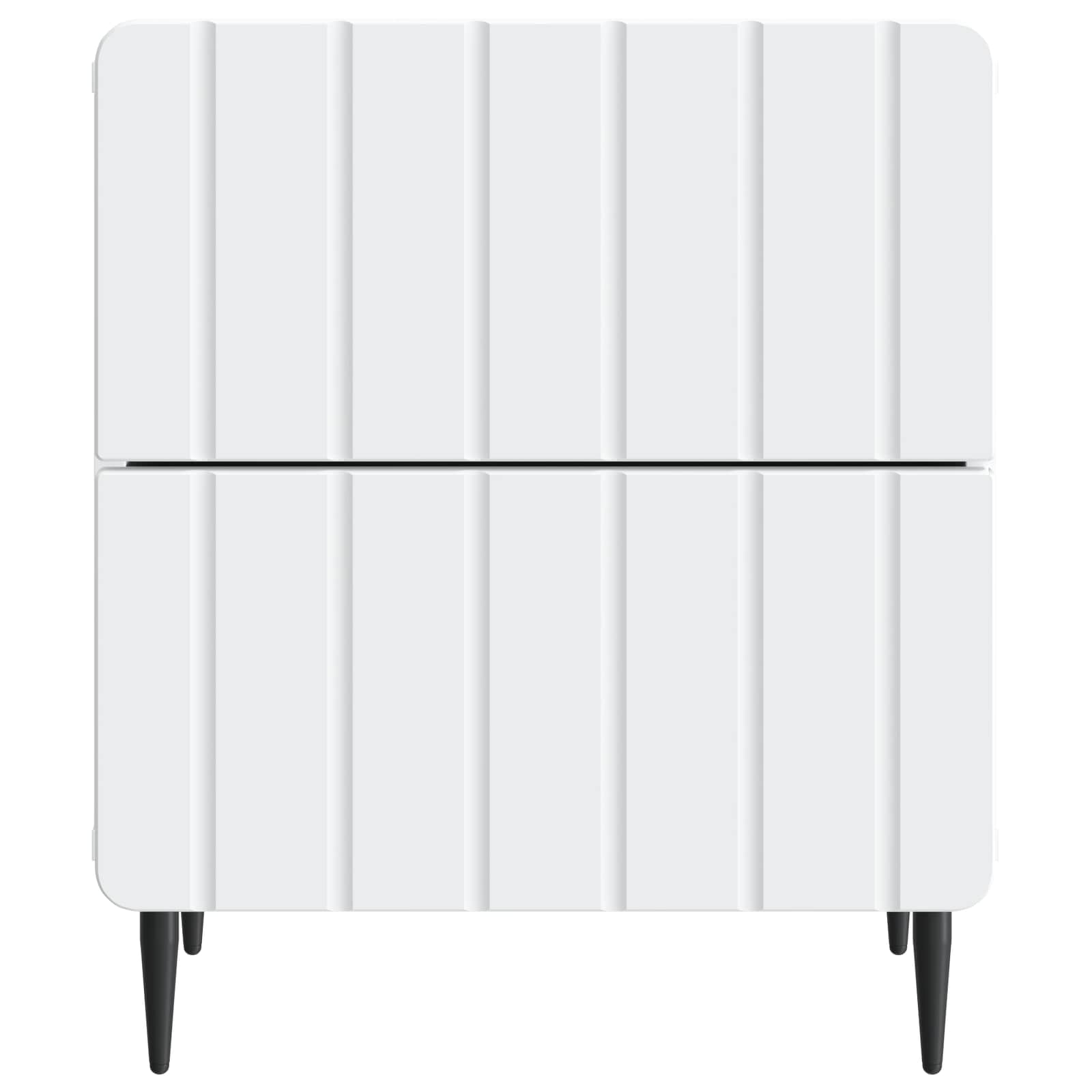 Noční Skříňka 2 Pcs Bílá 43 X 34,5 X 49,5 Cm Kompozitní Dřevo
