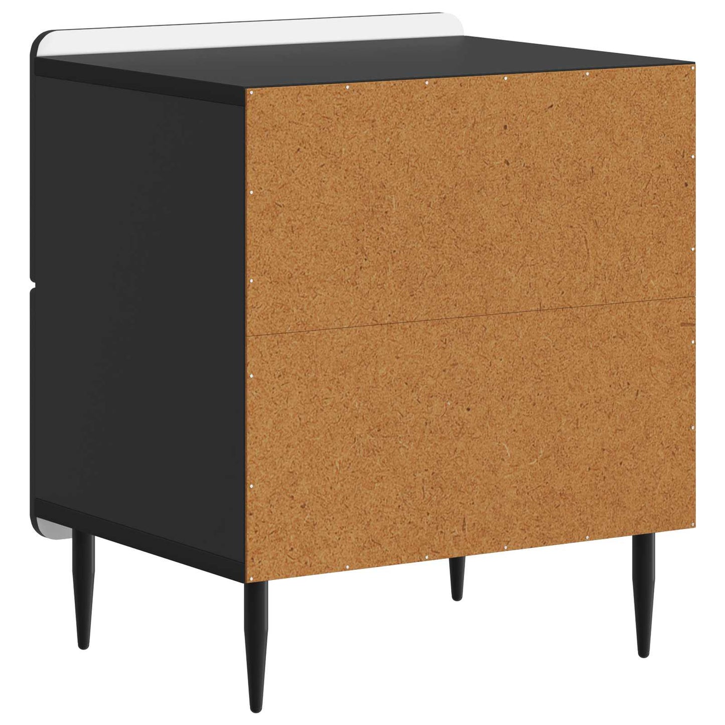 Noční Skříňka 2 Pcs Černá 43 X 34,5 X 49,5 Cm Kompozitní Dřevo