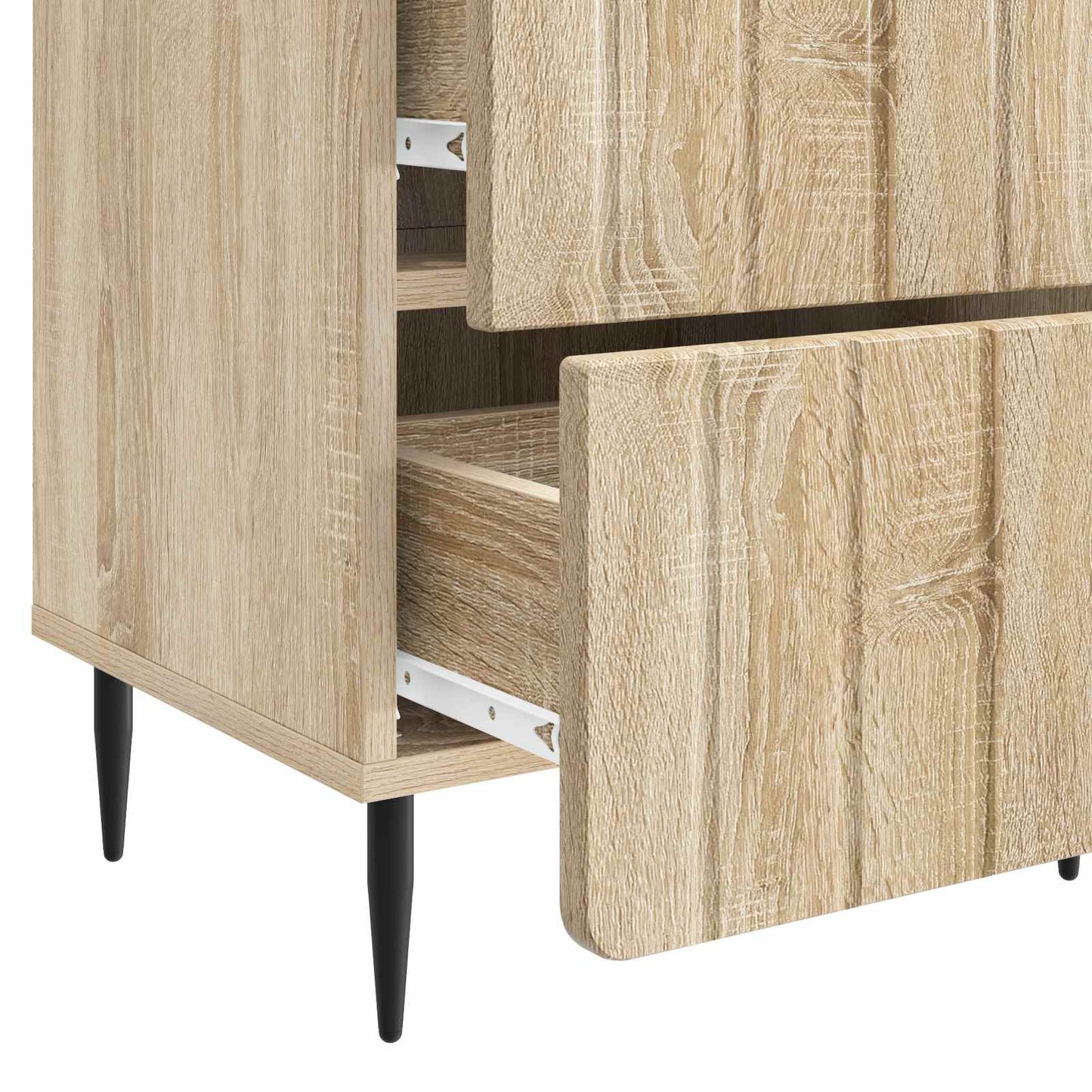 Noční Skříňka Se Zásuvkou 2 Pcs Dub Sonoma 43 X 34,5 X 49,5 Cm