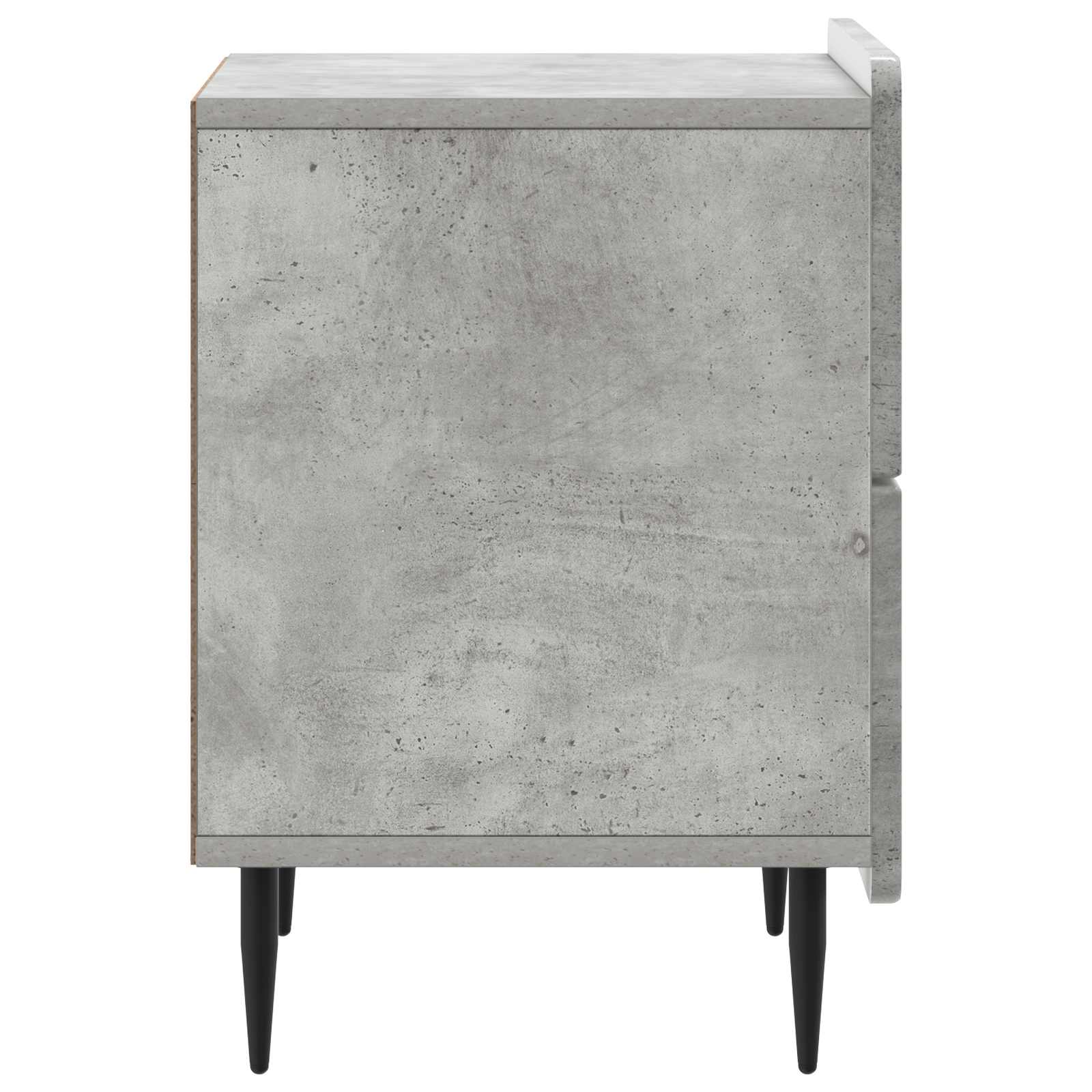 Noční Skříňka 2 Pcs Betonově Šedá 43 X 34,5 X 49,5 Cm