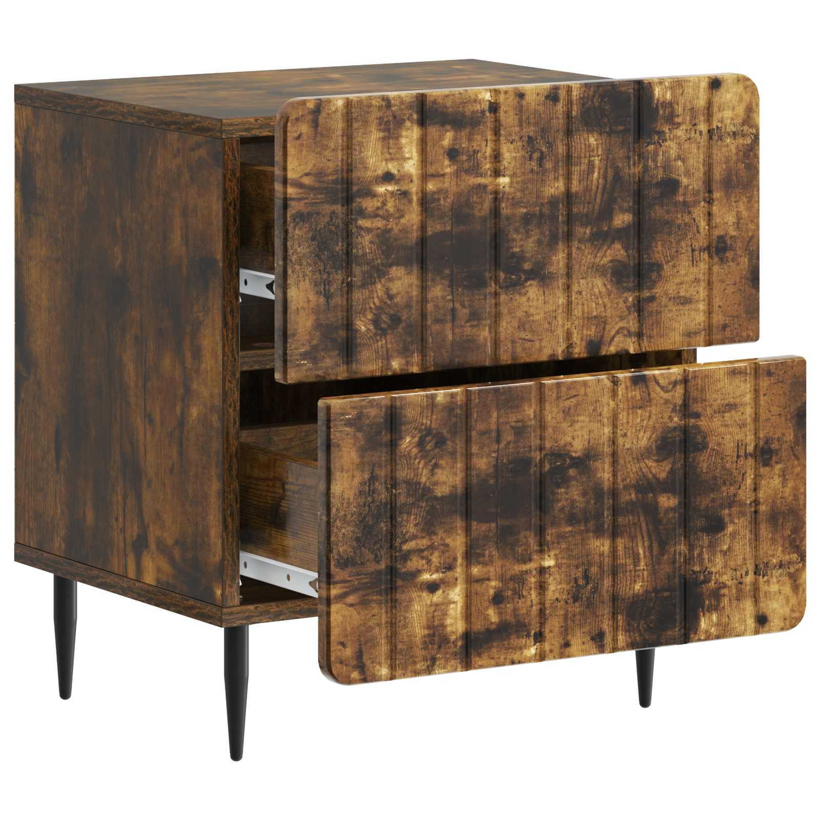 Noční Skříňka Se Zásuvkou 2 Pcs Kouřový Dub 43 X 34,5 X 49,5 Cm