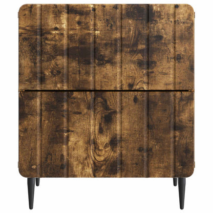 Noční Skříňka Se Zásuvkou 2 Pcs Kouřový Dub 43 X 34,5 X 49,5 Cm