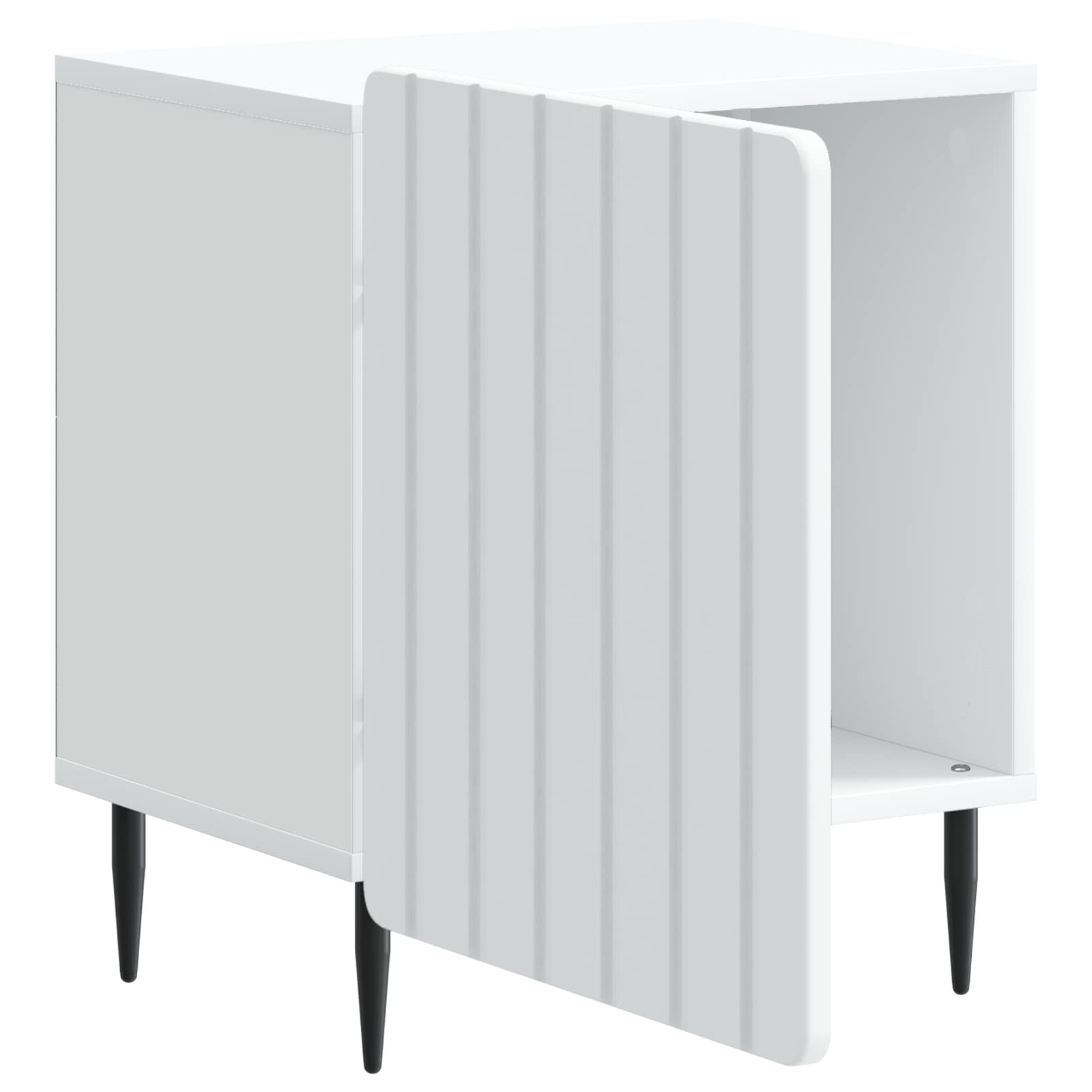 Noční Skříňka 2 Pcs Bílá 43 X 34,5 X 52 Cm Kompozitní Dřevo