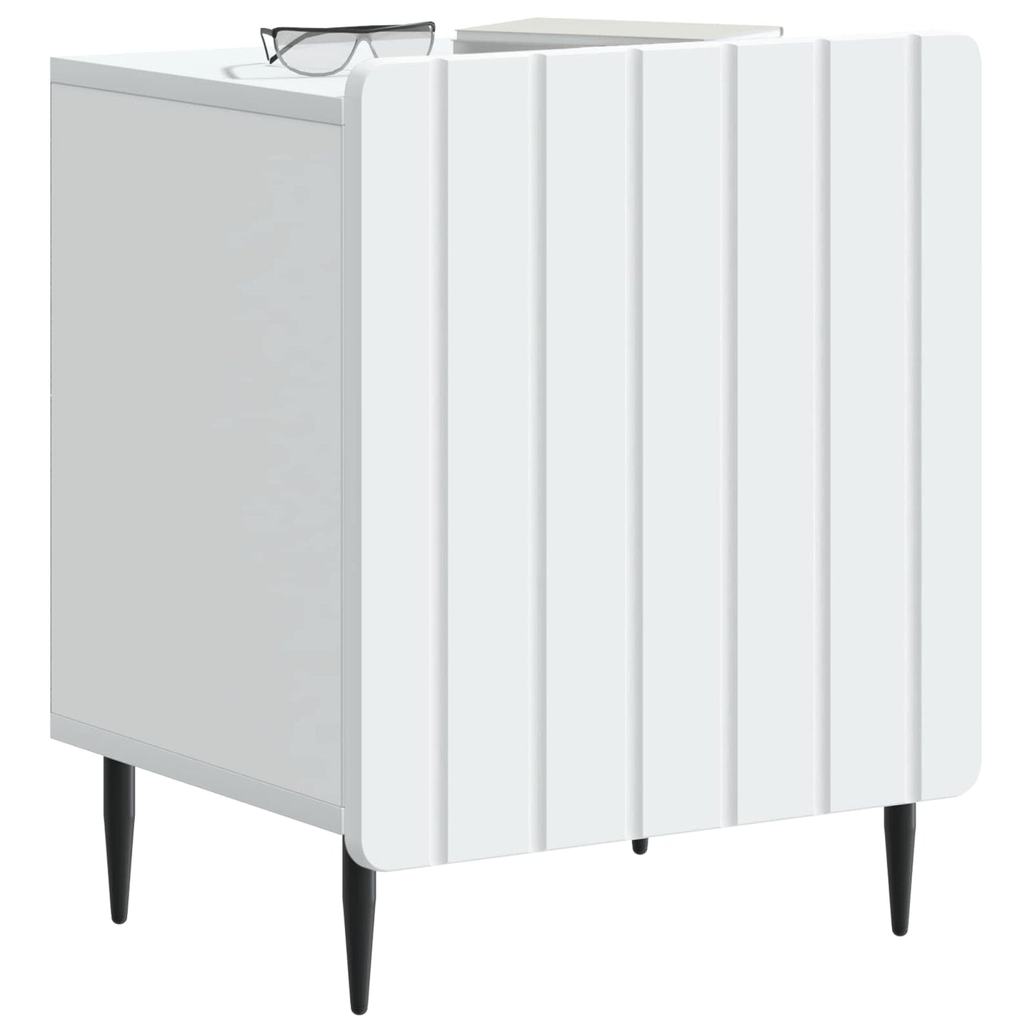Noční Skříňka 2 Pcs Bílá 43 X 34,5 X 52 Cm Kompozitní Dřevo