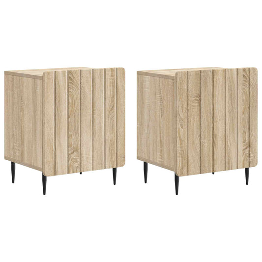 Noční Skříňka 2 Pcs Dub Sonoma 43 X 34,5 X 52 Cm