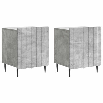 Noční Skříňka 2 Pcs Betonově Šedá 43 X 34,5 X 52 Cm