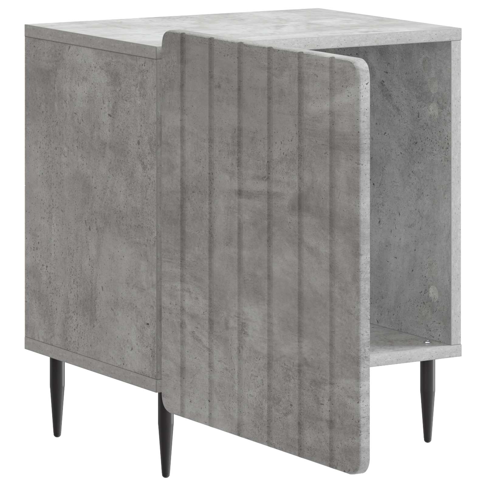 Noční Skříňka 2 Pcs Betonově Šedá 43 X 34,5 X 52 Cm