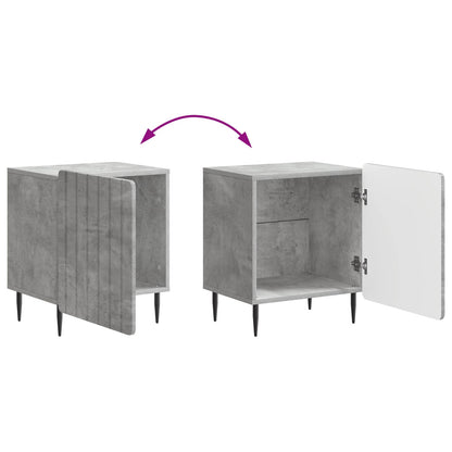 Noční Skříňka 2 Pcs Betonově Šedá 43 X 34,5 X 52 Cm