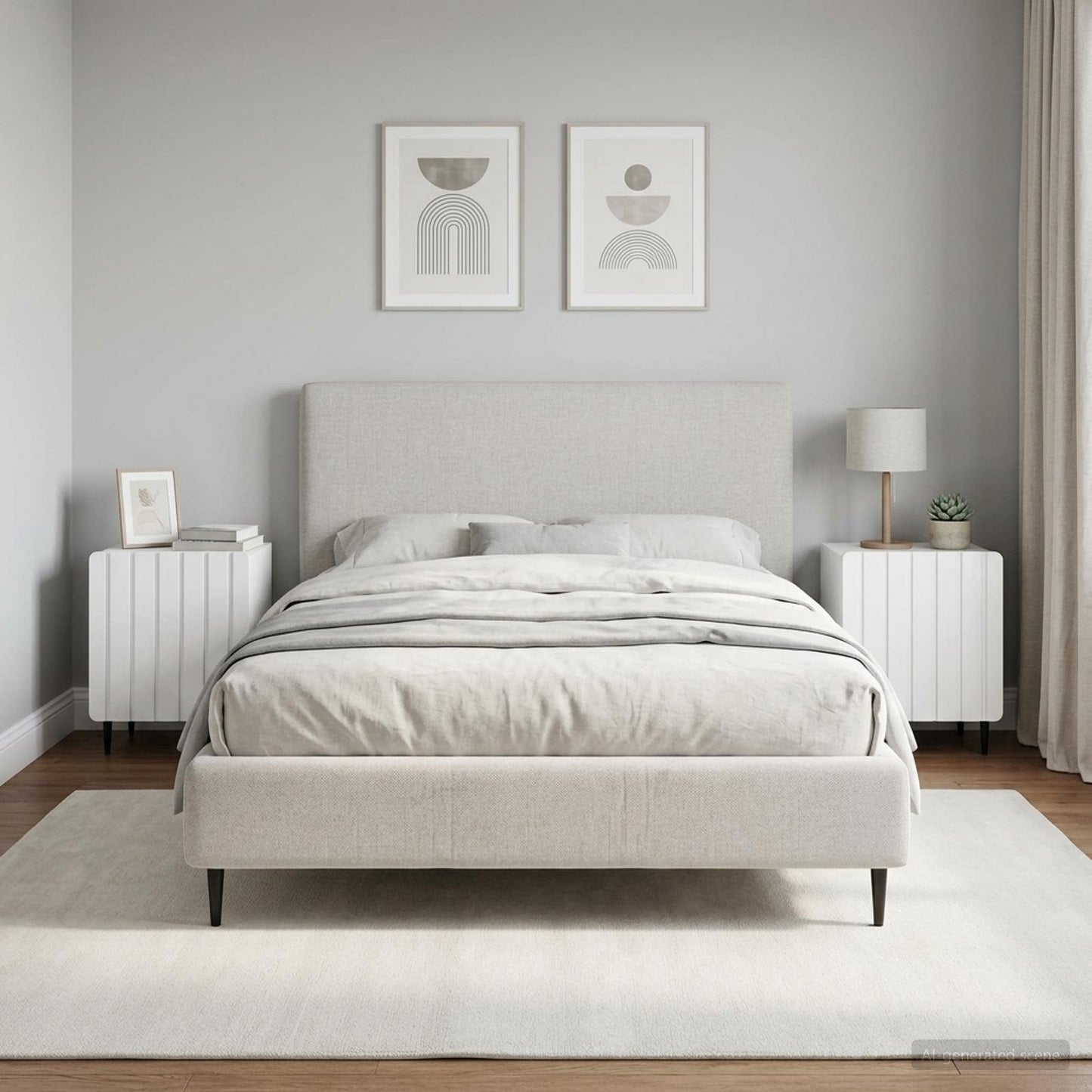 Noční Skříňka 2 Pcs Bílá S Vysokým Leskem 43 X 34,5 X 52 Cm