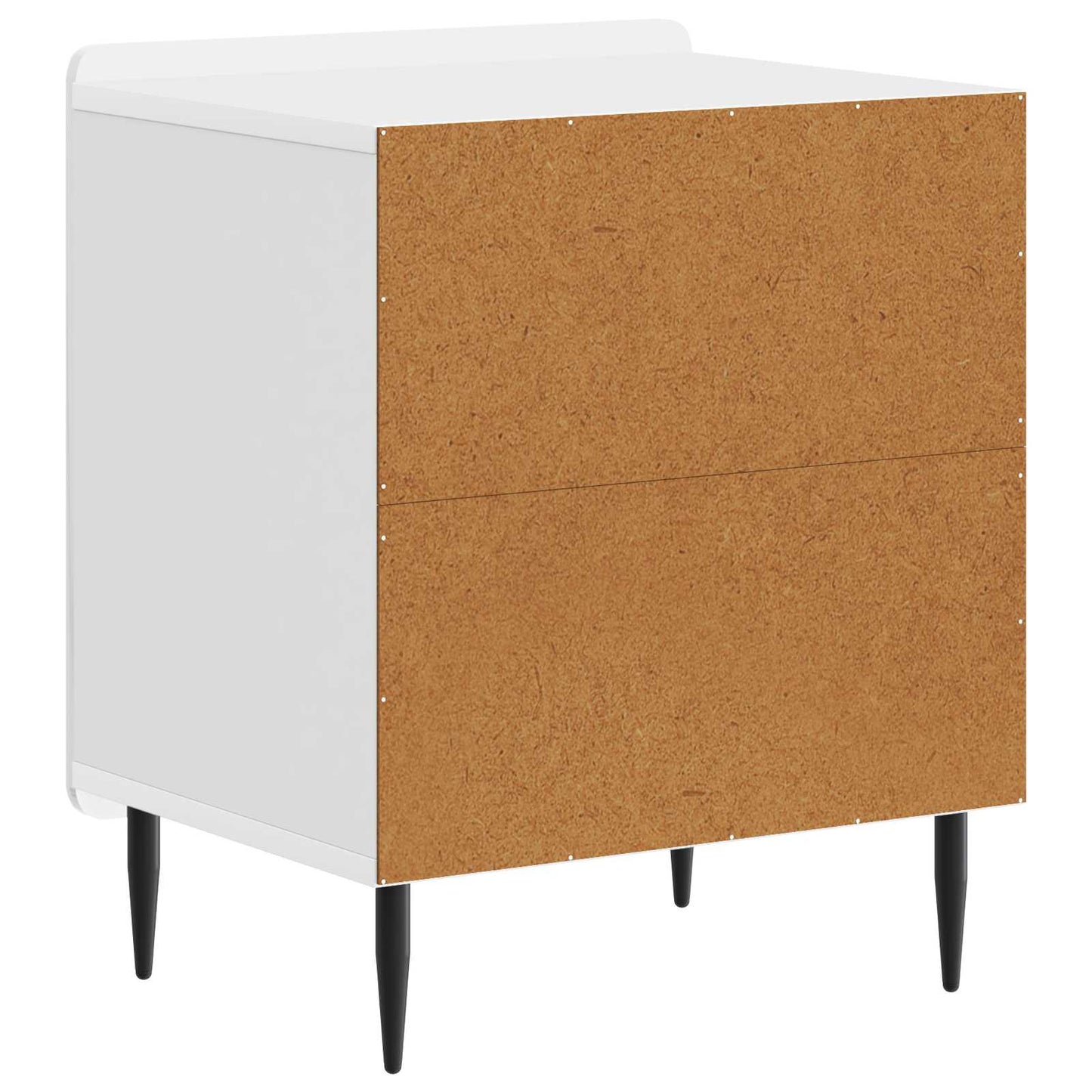 Noční Skříňka 2 Pcs Bílá S Vysokým Leskem 43 X 34,5 X 52 Cm