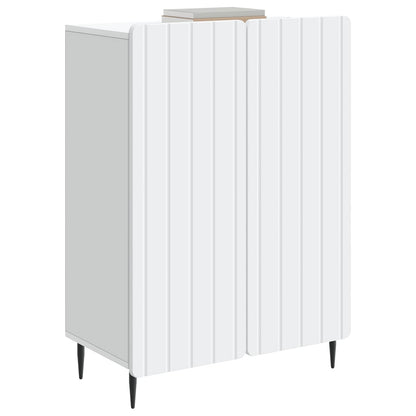 Servírovací Skříň Bílá 66 X 34,5 X 92 Cm Kompozitní Dřevo