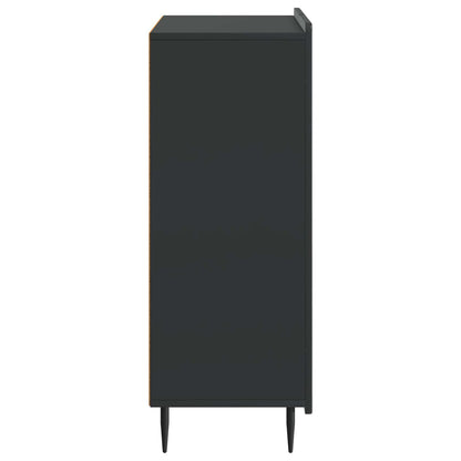 Servírovací Skříň Černá 66 X 34,5 X 92 Cm Kompozitní Dřevo