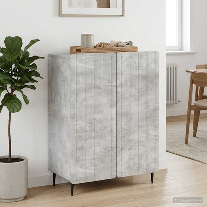 Servírovací Skříň Betonově Šedá 66 X 34,5 X 92 Cm