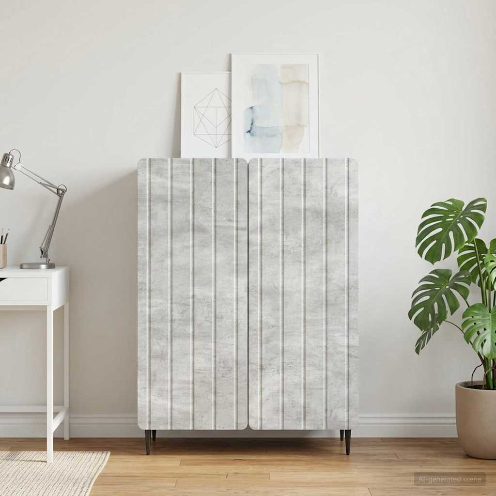 Servírovací Skříň Betonově Šedá 66 X 34,5 X 92 Cm