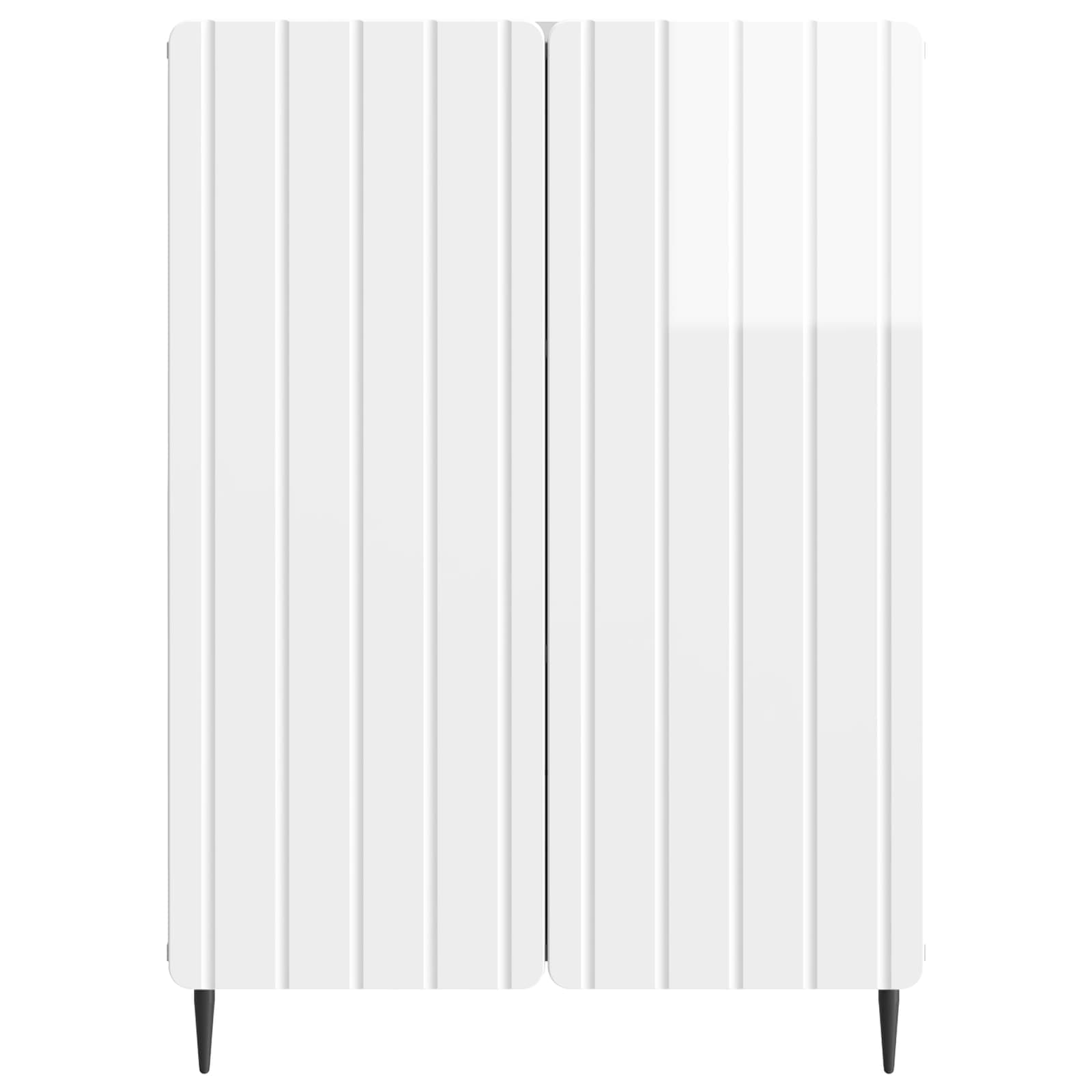 Servírovací Skříň Bílá S Vysokým Leskem 66 X 34,5 X 92 Cm