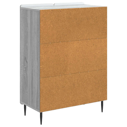 Servírovací Skříň Šedá Sonoma 66 X 34,5 X 92 Cm