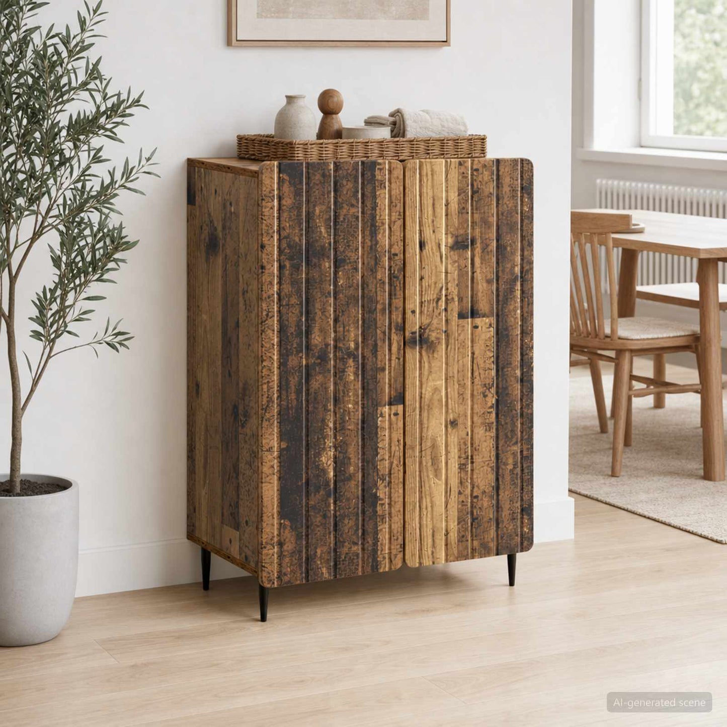 Servírovací Skříň Staré Dřevo 66 X 34,5 X 92 Cm