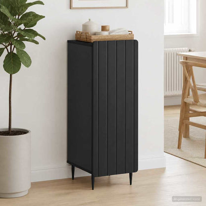 Servírovací Skříň Černá 34,5 X 33 X 92 Cm Kompozitní Dřevo