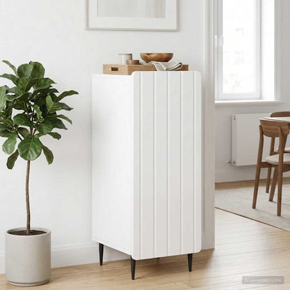 Servírovací Skříň Bílá S Vysokým Leskem 34,5 X 33 X 92 Cm
