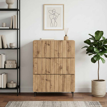Skříň Se Zásuvkami 66 X 34,5 X 92 Cm Kompozitní Dřevo