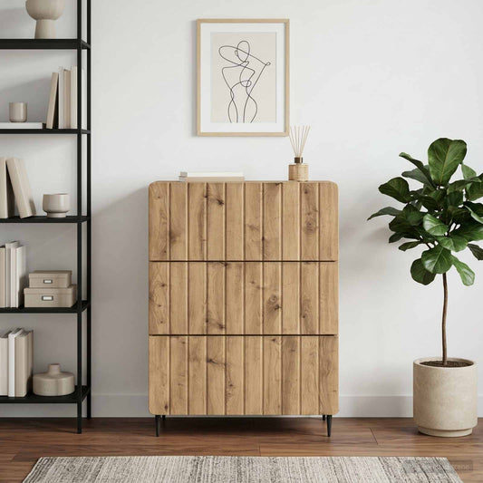 Skříň Se Zásuvkami 66 X 34,5 X 92 Cm Kompozitní Dřevo