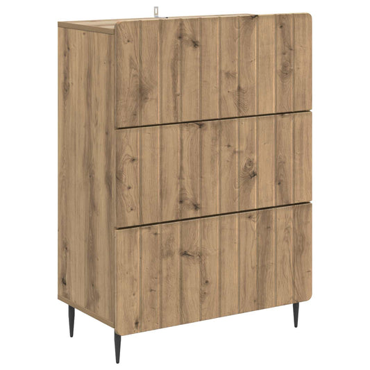 Skříň Se Zásuvkami 66 X 34,5 X 92 Cm Kompozitní Dřevo