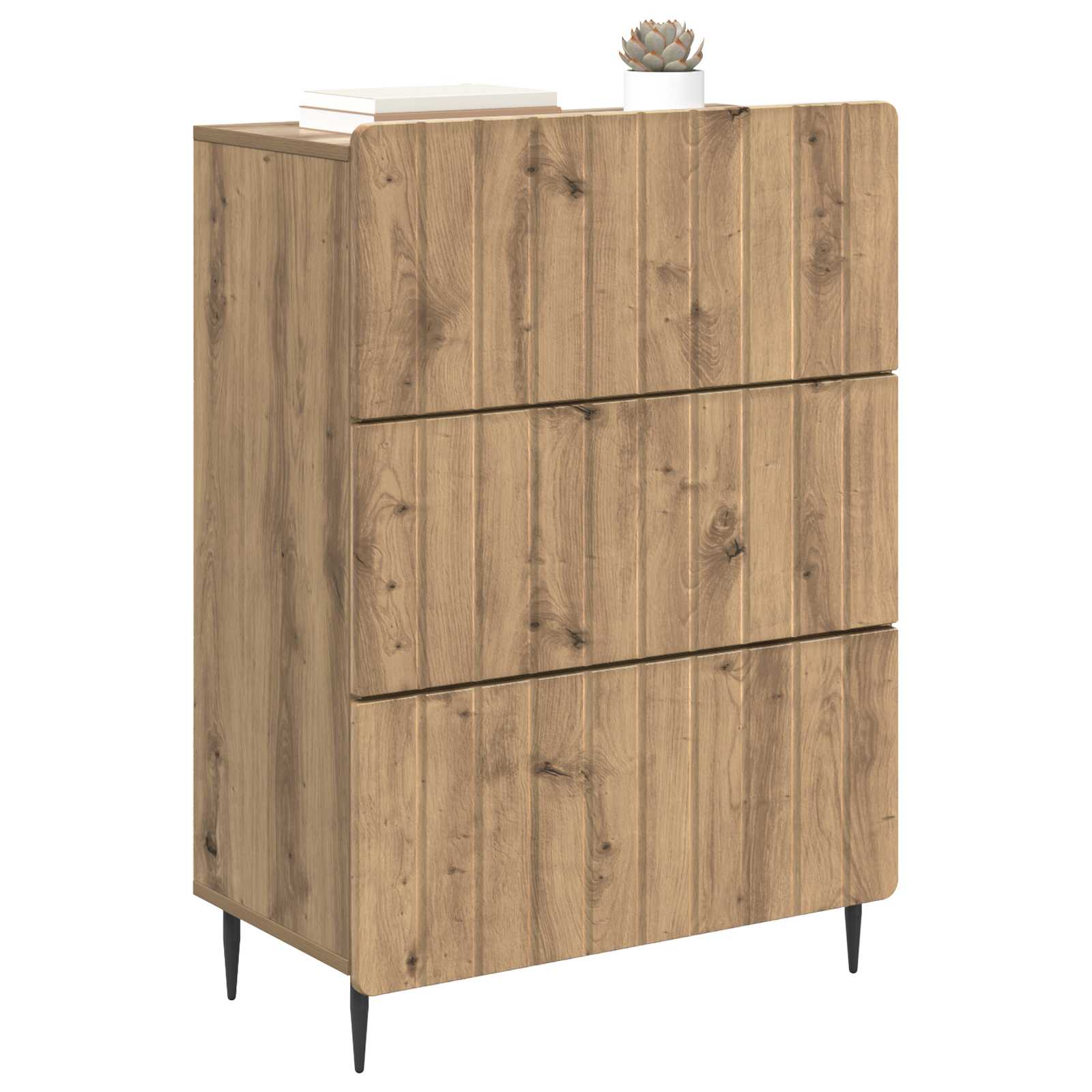Skříň Se Zásuvkami 66 X 34,5 X 92 Cm Kompozitní Dřevo