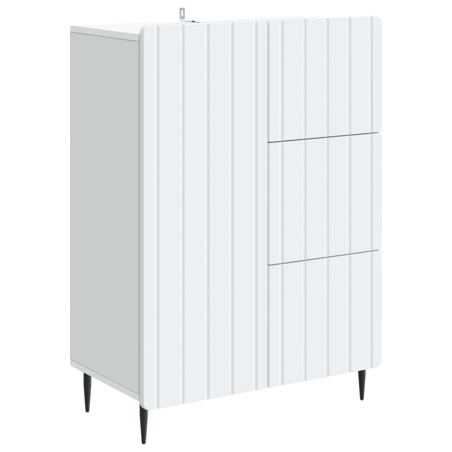 Servírovací Skříň Bílá 66 X 34,5 X 91,5 Cm Kompozitní Dřevo