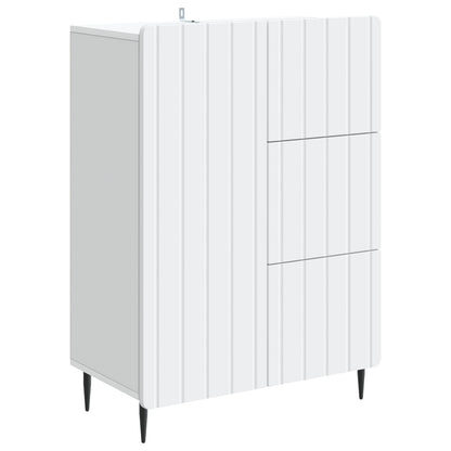 Servírovací Skříň Bílá 66 X 34,5 X 91,5 Cm Kompozitní Dřevo