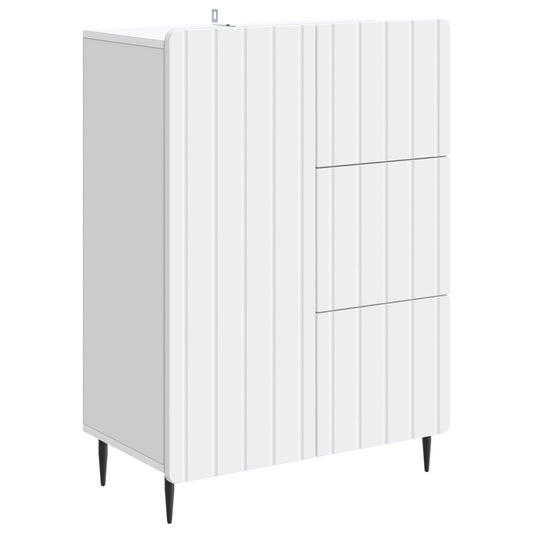 Servírovací Skříň Bílá 66 X 34,5 X 91,5 Cm Kompozitní Dřevo