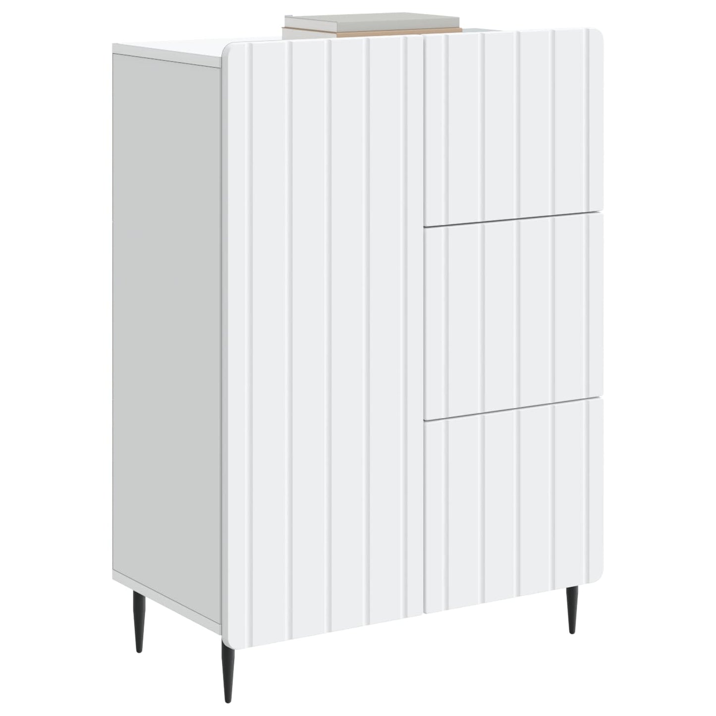 Servírovací Skříň Bílá 66 X 34,5 X 91,5 Cm Kompozitní Dřevo