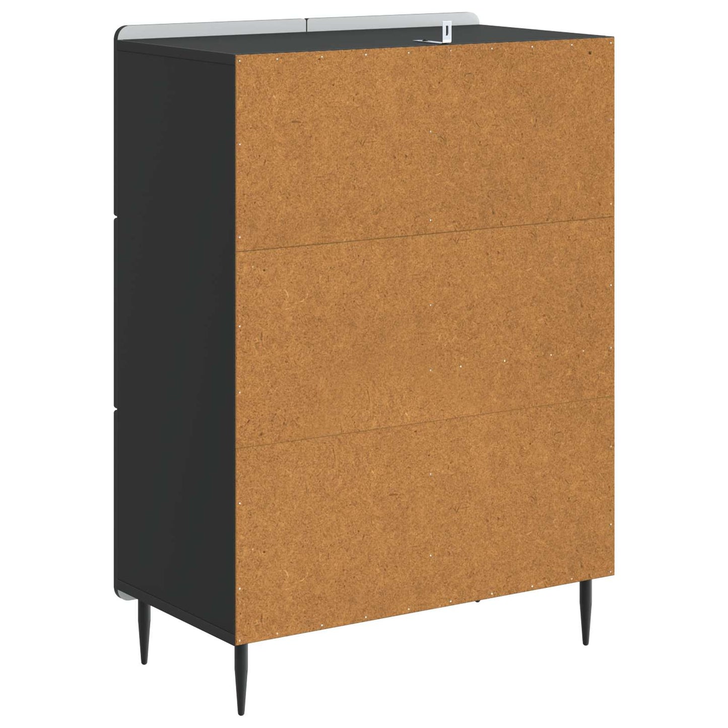 Servírovací Skříň Černá 66 X 34,5 X 91,5 Cm Kompozitní Dřevo