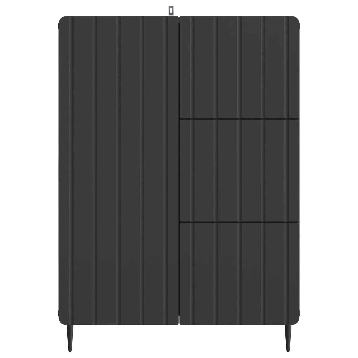 Servírovací Skříň Černá 66 X 34,5 X 91,5 Cm Kompozitní Dřevo