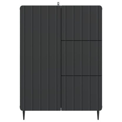 Servírovací Skříň Černá 66 X 34,5 X 91,5 Cm Kompozitní Dřevo