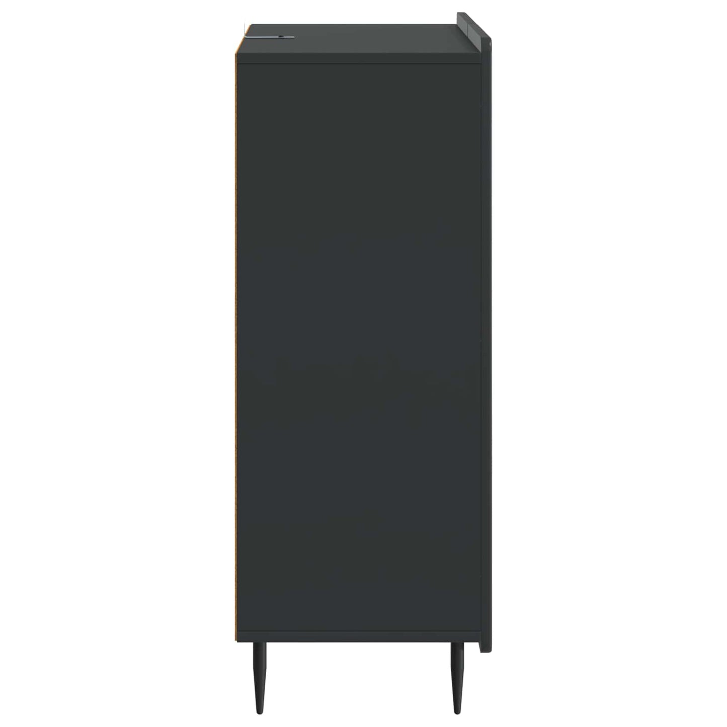 Servírovací Skříň Černá 66 X 34,5 X 91,5 Cm Kompozitní Dřevo