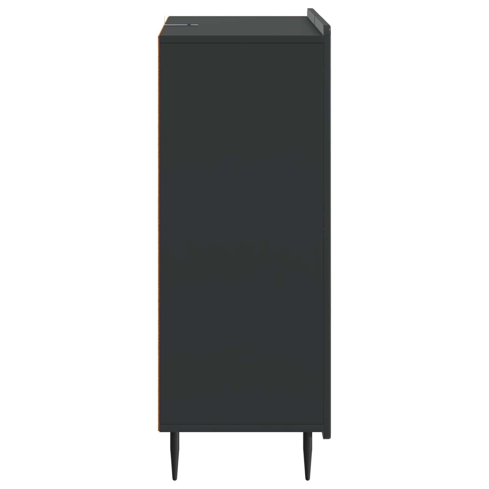 Servírovací Skříň Černá 66 X 34,5 X 91,5 Cm Kompozitní Dřevo