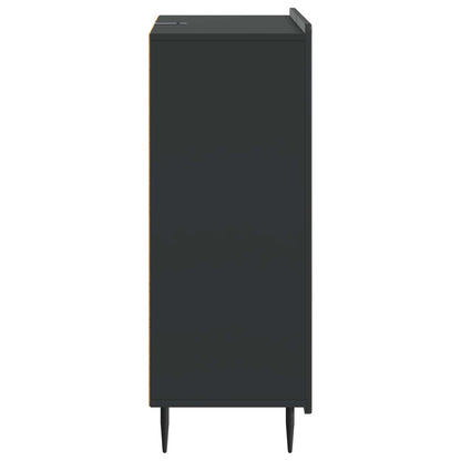 Servírovací Skříň Černá 66 X 34,5 X 91,5 Cm Kompozitní Dřevo