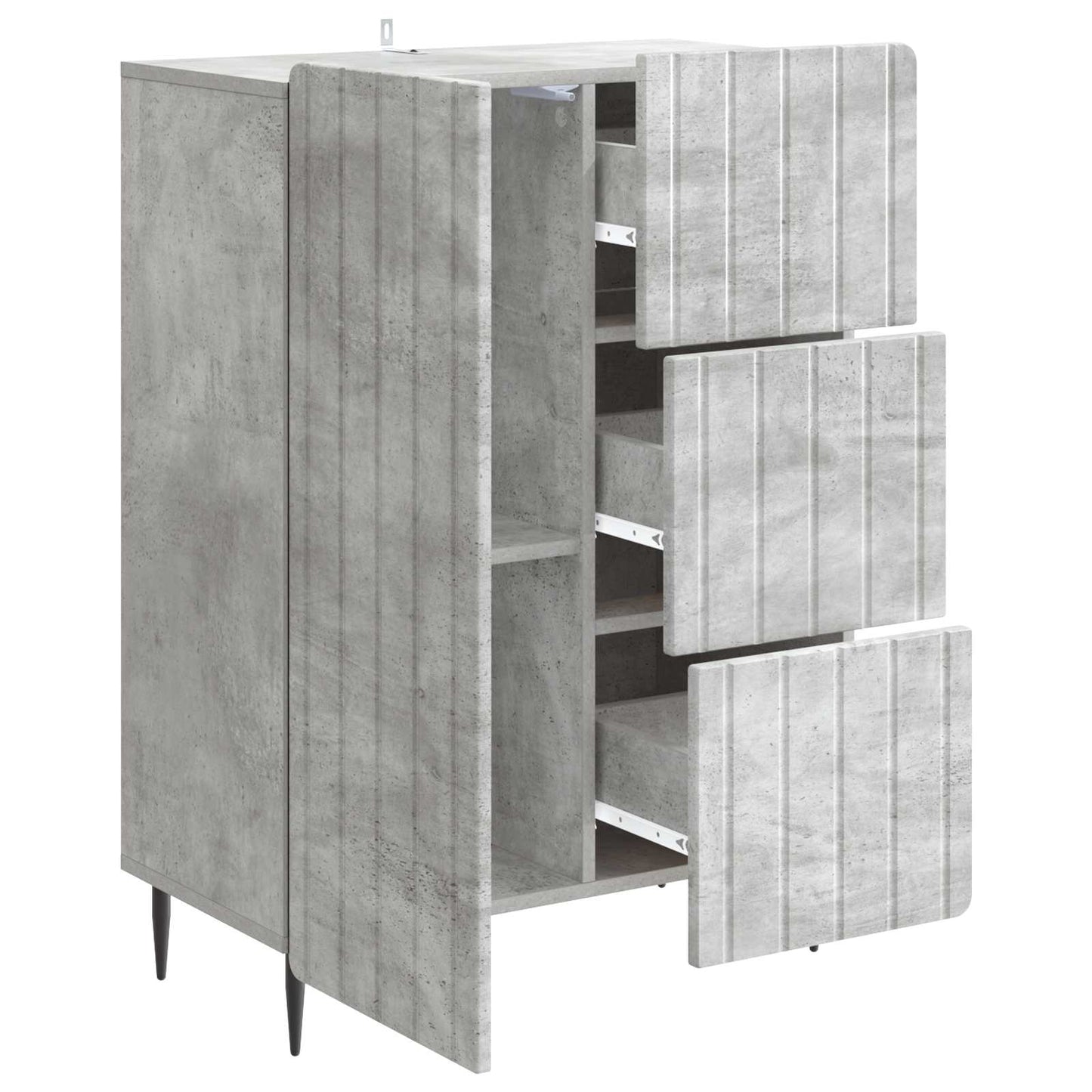 Servírovací Skříň Se Zásuvkou Betonově Šedá 66 X 34,5 X 91,5 Cm