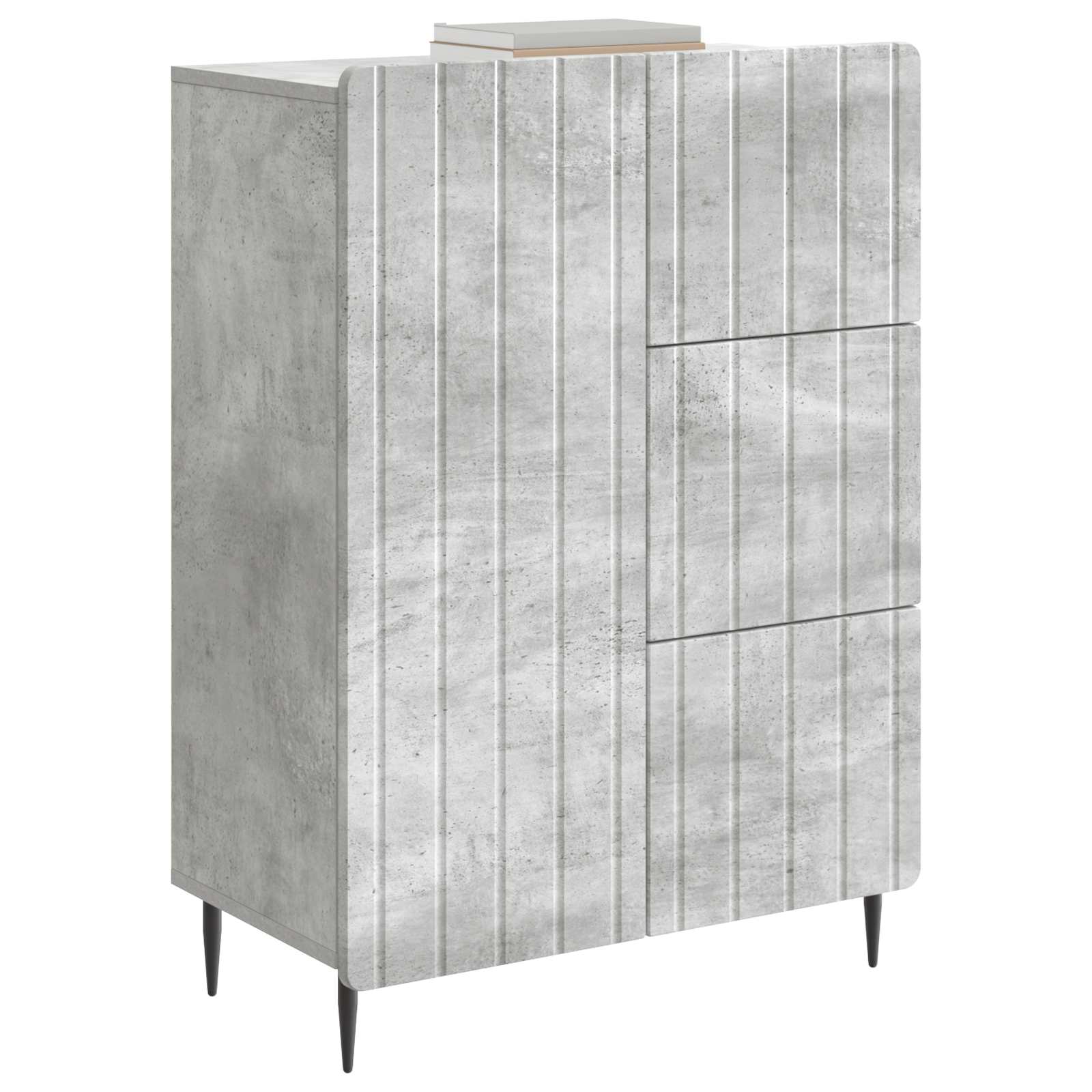 Servírovací Skříň Se Zásuvkou Betonově Šedá 66 X 34,5 X 91,5 Cm