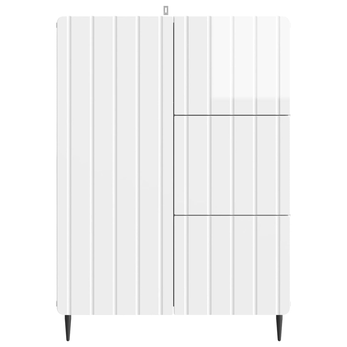 Servírovací Skříň Bílá S Vysokým Leskem 66 X 34,5 X 91,5 Cm