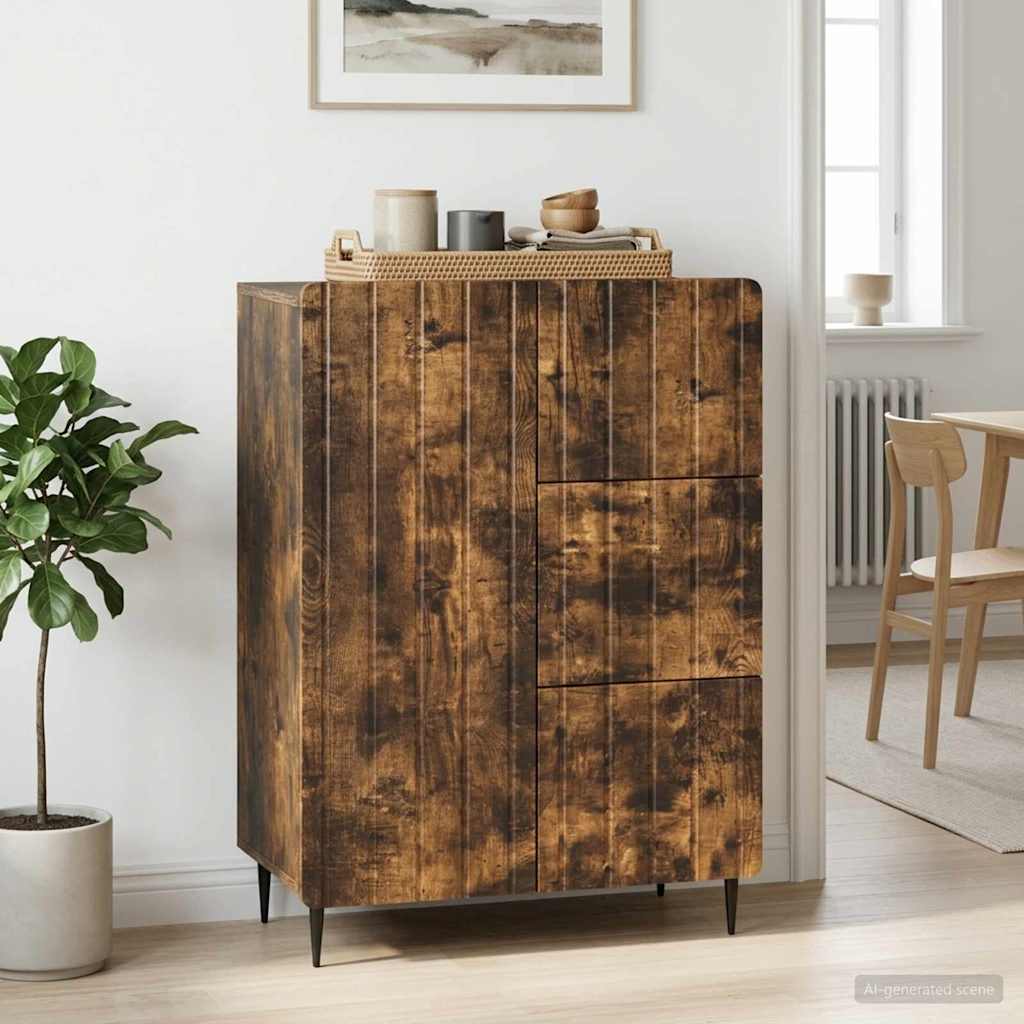 Servírovací Skříň Se Zásuvkou Kouřový Dub 66 X 34,5 X 91,5 Cm